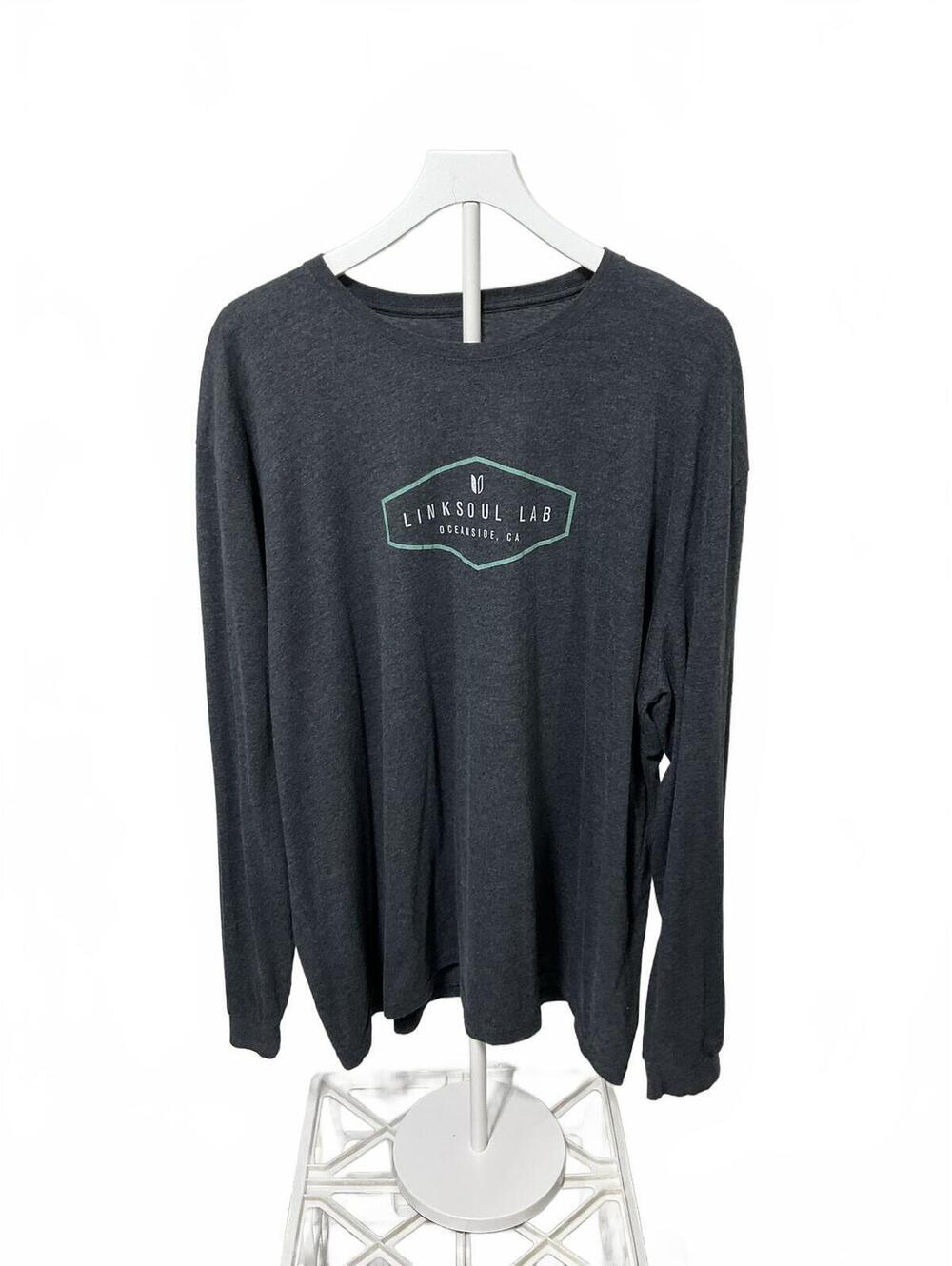 Linksoul Lab Men's Long Sleeve T-Shirt XXL Dark Gray b33